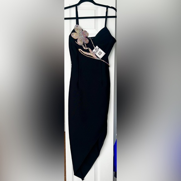 Erine Diamonate Midi Bandage Dress - Picture 2 of 5